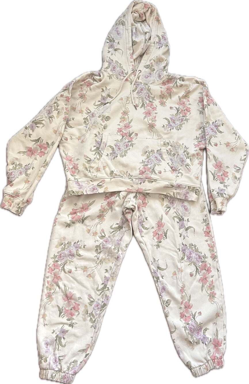 Gap x LoveShackFancy Floral Print Hoodie and Jogger Set Size S